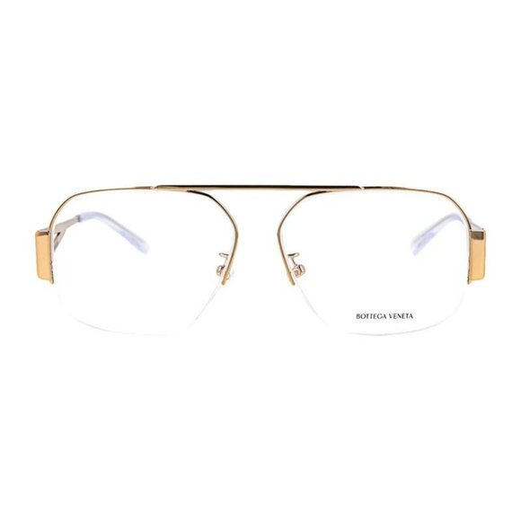 NEW BOTTEGA VENETA EYEGLASSES BV1067O 001 WOMEN ROSE GOLD EYEWEAR - Picture 2 of 3